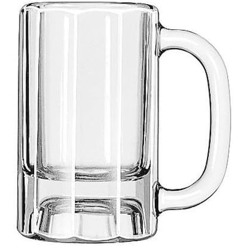Libbey Glass 5019 - 10 oz Clear Paneled Glass Mug