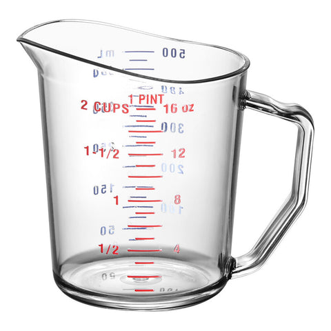 Cambro 50MCCW135 Camwear 1-Pint Clear Polycarbonate Measuring Cup