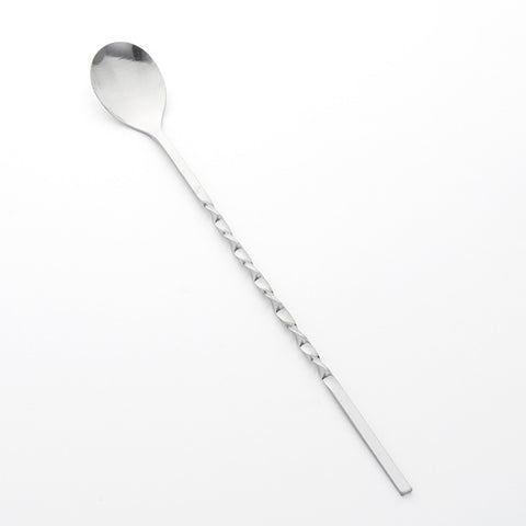 American Metalcraft 510K Bar Spoon 10"L Twisted Shanks, Stainless Steel with Red Knob