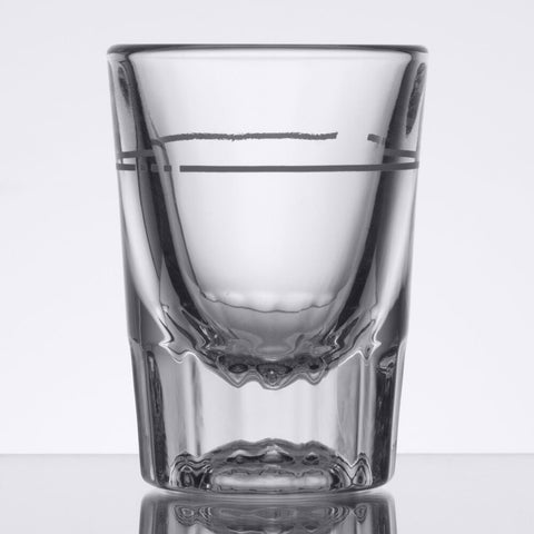 Libbey Glass 5126/S0711 2 oz. Fluted Whiskey Shot Glass with 0.875 oz. Cap Line