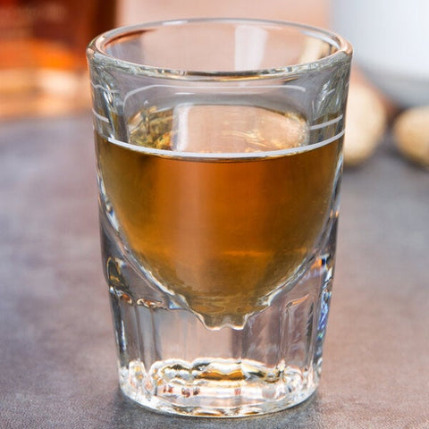 Libbey Glass 5126/A0007 2 oz. Fluted Whiskey Shot Glass with 1 oz. Cap Line