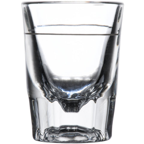 Libbey Glass 5126/A0007 2 oz. Fluted Whiskey Shot Glass with 1 oz. Cap Line