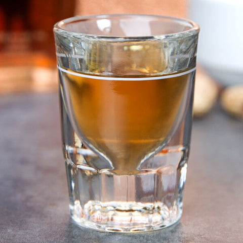 Libbey Glass 5127/S0710 1.5 oz. Fluted Whiskey Shot Glass with 0.75 oz. Pour Line