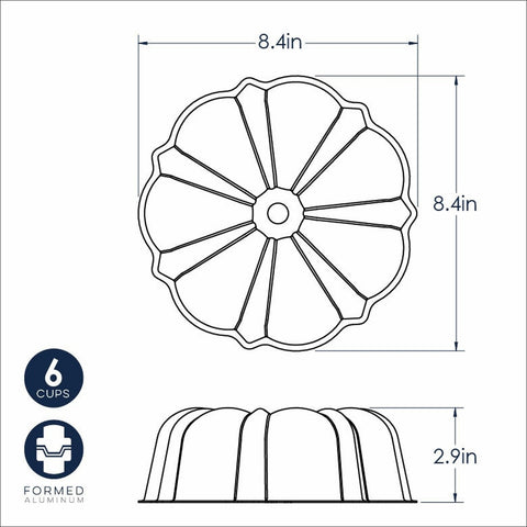 Nordic Ware 51322 6-Cup Formed Bundt Pan