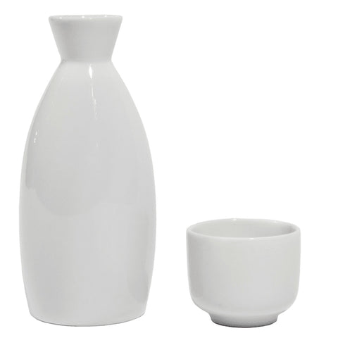 Town Food Service 51400 4.5 oz White Ceramic Sake Bottle