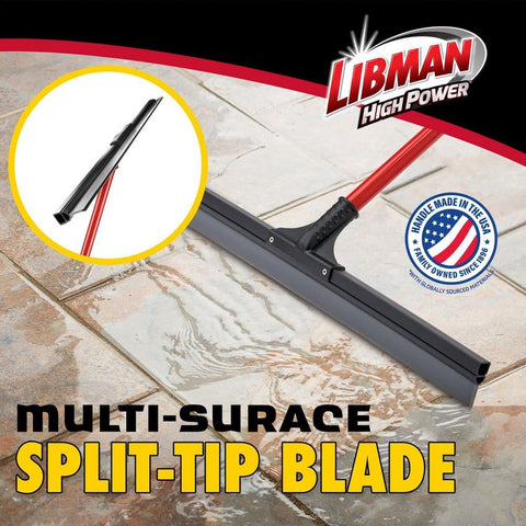 Libman Commercial 515 Floor Squeegee with Steel Handle, 24 in