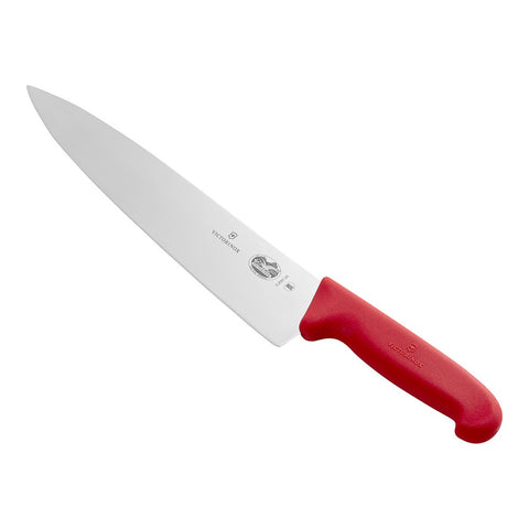 Victorinox 5.2001.25 10" Chef's Knife with Red Fibrox Pro Handle