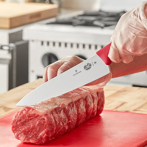 Victorinox 5.2001.25 10" Chef's Knife with Red Fibrox Pro Handle