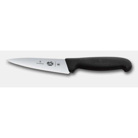 Victorinox 5.2033.12B Fibrox Chef's Knife, 12 cm Wavy Edge