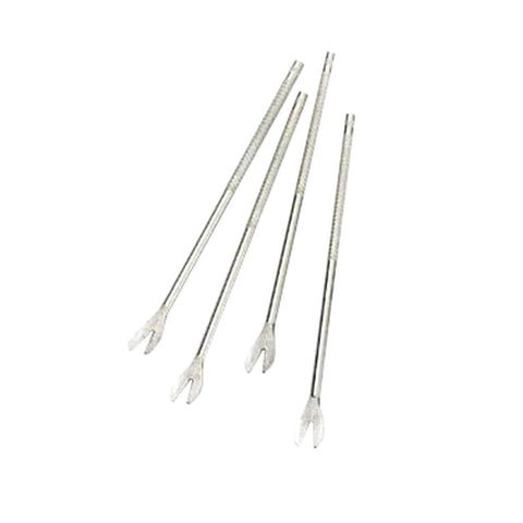 TableCraft Products 522 5-3/4" Chrome Plated Shellfish Forks, 4/Pack