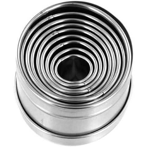 Ateco 5254 Plain Oval 9-Piece Stainless Steel Cookie and Pastry Cutter Set