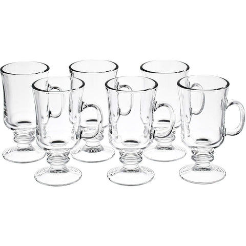 Libbey Glass 5295 8.5 oz Irish Coffee Mug with Ringed Stem