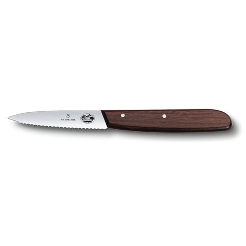 Victorinox 5.3030 Wavy Edge Paring Knife with 3-1/4" Rosewood Handle