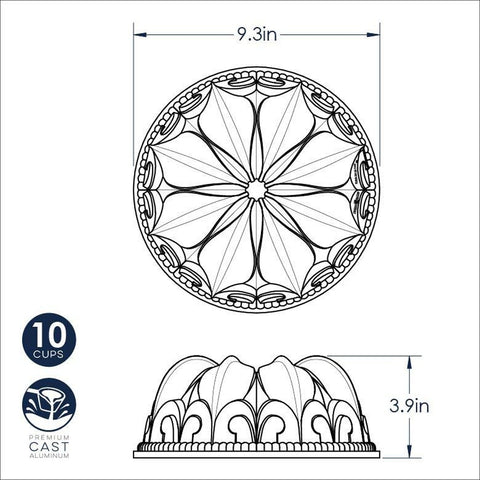 Nordic Ware 53248 Fleur De Lis Bundt Pan