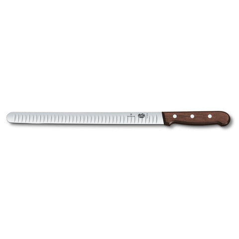 Victorinox 5.4120.30 Wood Salmon Knife, 12" Flexible Fluted Edge Blade with Modified Maple Handle