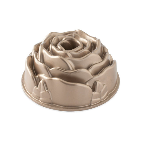 Nordic Ware 54148 Rose Bundt Pan - 10-Cup Cast Aluminum Floral Cake Pan