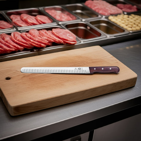 Victorinox 5.4220.30 12" Granton Edge Slicer Knife with Rosewood Handle