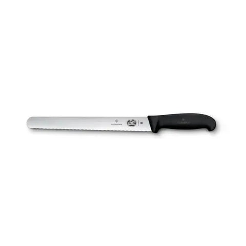 Victorinox 5.4233.25B Roast Beef Slicer with 10-Inch Serrated Blade and Black Fibrox Handle