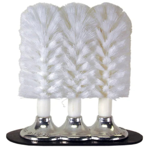 Spill-Stop 543-00 Triple Glass Brush with Solid Cast Base