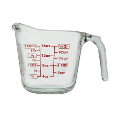 Anchor Hocking Foodservice 55177L20 16 oz. Clear Glass Measuring Cup