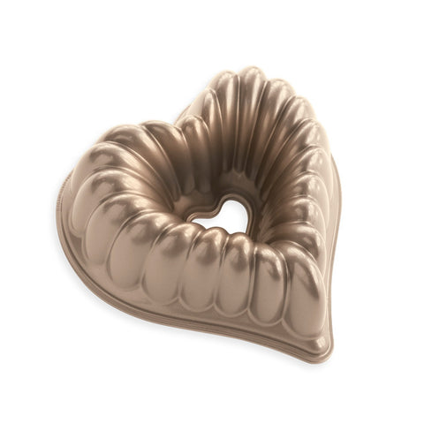 Nordic Ware 55548 Elegant Heart Bundt Pan - 10 Cup Cast Aluminum