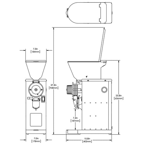 BUNN GVH-3 55600.0300 G Series Visual Hopper Commercial Coffee Grinder - 120V