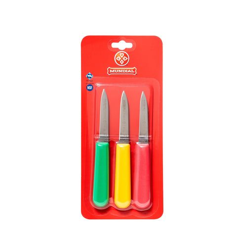 Mundial 5601-3MULTI Paring Knife 5600 Series 3.25" Assorted Colors Set of 3