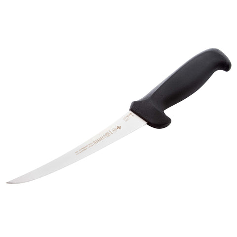 Mundial 5607-6 6" Curved Semi-Stiff Boning Knife with Black Polypropylene Handle