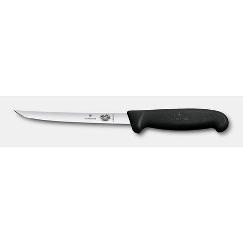Victorinox 5.6203.15B Fibrox Boning Knife, 6" Narrow Semi-Flexible Stainless Steel Blade