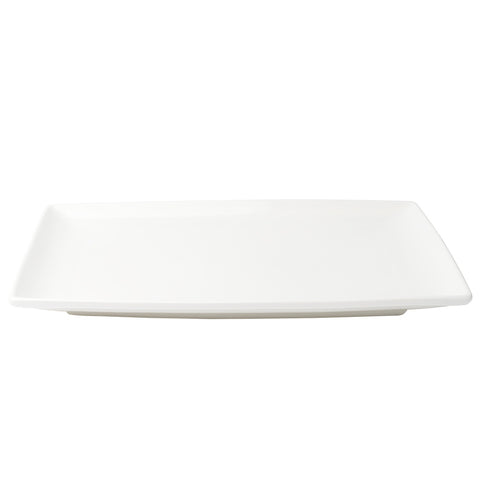 Browne USA Foodservice 5630188 Foundation Rectangular Coupe Plate, 12.25x8" White Porcelain