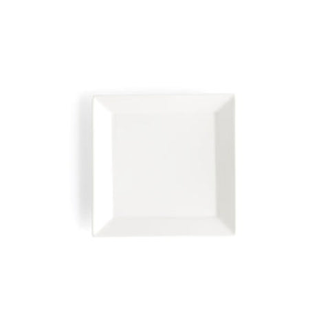 Browne USA Foodservice 5630192 6-Inch Square Wide Rim White Porcelain Plate