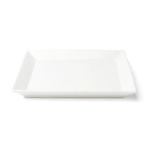 Browne USA Foodservice 5630194 China Plate, 8.5" Square Wide Rim White Porcelain