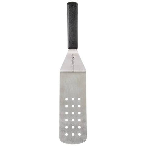 Mundial 5681HH High Heat Resistant Perforated Turner, 8" x 3" Stainless Steel Blade, Black Handle