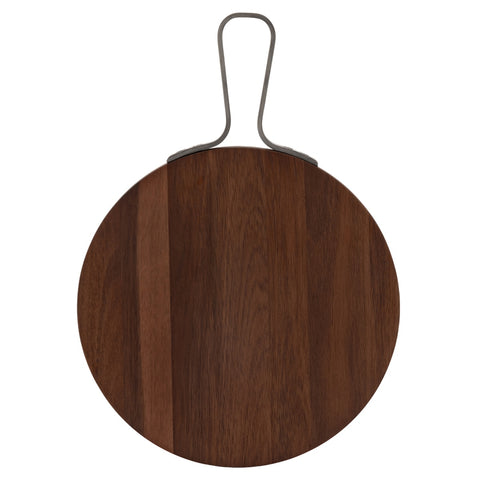 Browne USA Foodservice 57128 Acacia Wood Rectangular Serving Board with Handle, 12" x 8"