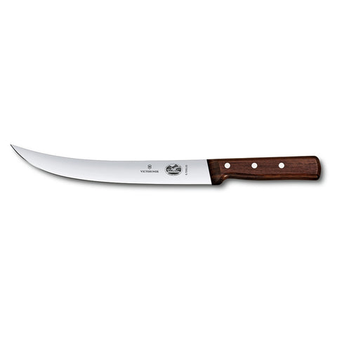 Victorinox 5.7200.25 Curved Breaking Knife with 10" Blade and Rosewood Handle