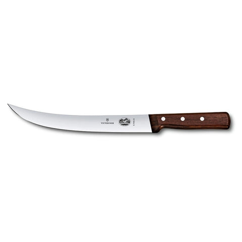 Victorinox 5.7200.25 Curved Breaking Knife with 10" Blade and Rosewood Handle