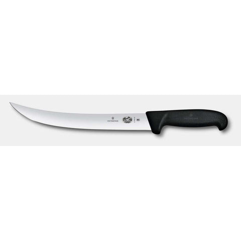 Victorinox 5.7203.25B Fibrox Breaking Knife, 10" Curved Blade, Black Handle