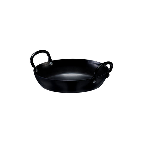 Browne USA Foodservice 573746 Thermalloy Carbon Steel 2-Handle Fry Pan, 6.3"