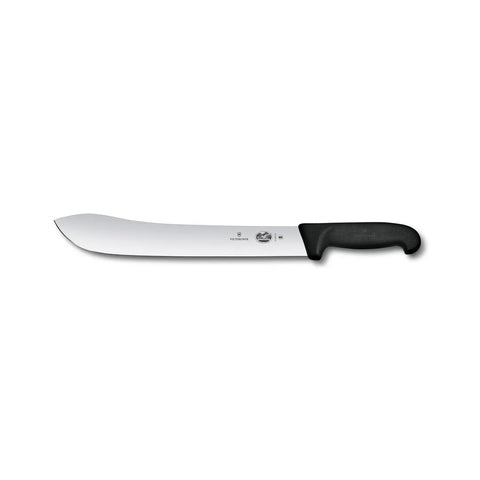 Victorinox 5.7403.31B Butcher Knife - 12" Stamped Blade with Black Fibrox Handle