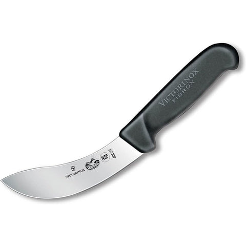Victorinox 5.7803.12 5" Curved Beef Skinning Knife with Black Fibrox Pro Handle