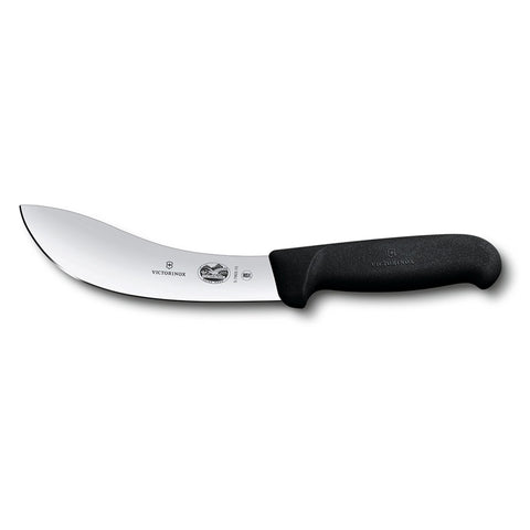 Victorinox 5.7803.15 Curved Skinning Knife with 6" Black Fibrox Pro Handle