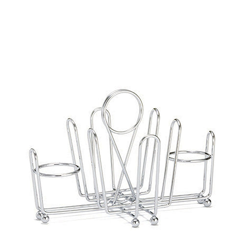 Tablecraft Products 591C Chrome Plated Wire Combination Condiment Caddy, 4-Compartment