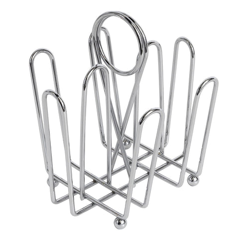 Tablecraft Products 597C 4-Compartment Chrome-Plated Wire Condiment Caddy Rack