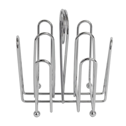 Tablecraft Products 597C 4-Compartment Chrome-Plated Wire Condiment Caddy Rack