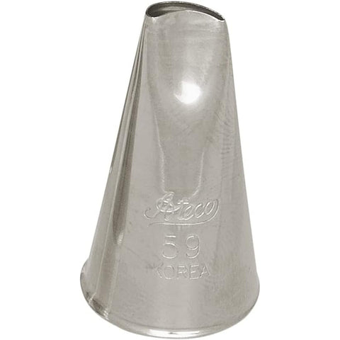 Ateco 59 Curved Petal Pastry Piping Tube - Stainless Steel Decorating Tip