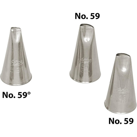 Ateco 59 Curved Petal Pastry Piping Tube - Stainless Steel Decorating Tip