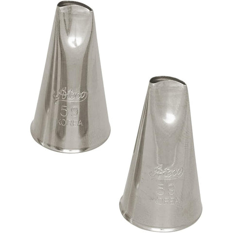 Ateco 59 Curved Petal Pastry Piping Tube - Stainless Steel Decorating Tip