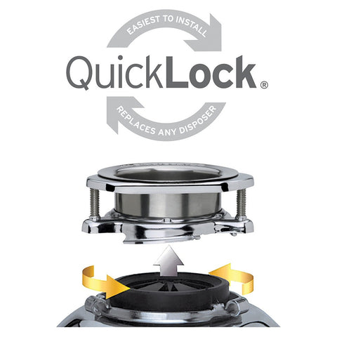 InSinkErator QLM-OO Quick Lock Mount 5-in Stainless Steel Garbage Disposal Trim Set