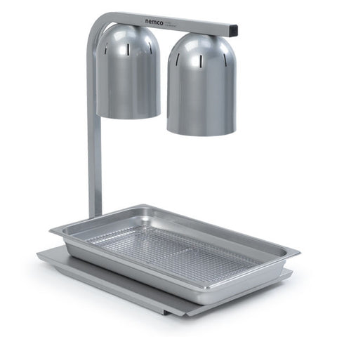 Nemco 6000A-2 Two Bulb Freestanding Infrared Heat Lamp - 120V