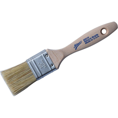 Ateco 60015 1.5" Wide Flat Pastry Brush with Natural White Boar Bristles and Stainless Steel Ferrule